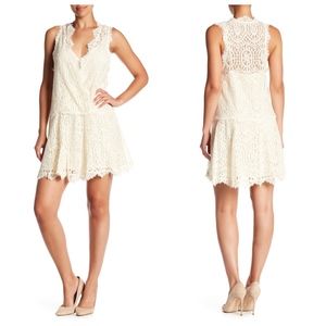 Free People Heart in Two white lace mini dress